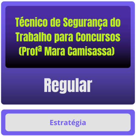 Técnico de Segurança do Trabalho p/ Concursos - Curso Regular (Profª Mara Camisassa) - Pacote Completo