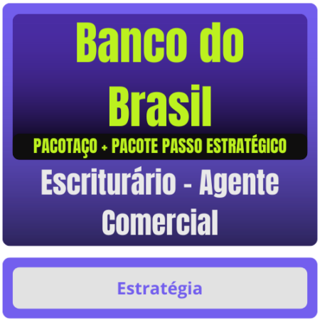 Banco do Brasil (Escriturário - Agente Comercial) Pacotaço - Pacote 2025