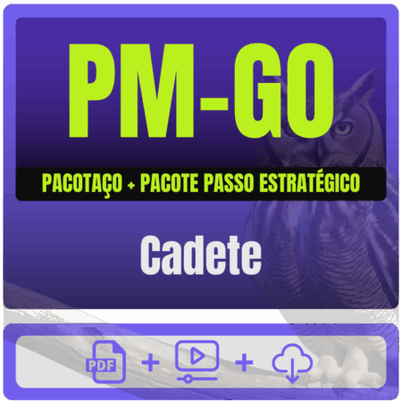 PM-GO (Cadete) Pacotaço - Pacote Teorico + Pacote Passo Estratégico