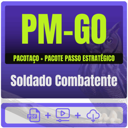 PM-GO (Soldado Combatente) Pacotaço - Pacote Teorico + Pacote Passo Estratégico