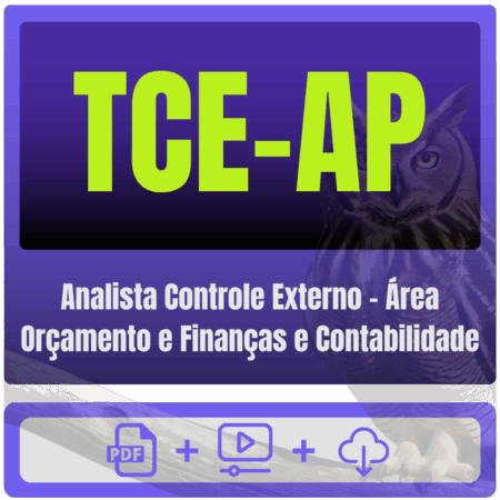 TCE-AP (Analista Controle Externo - Área Orçamento e Finanças e Contabilidade) Pacote
