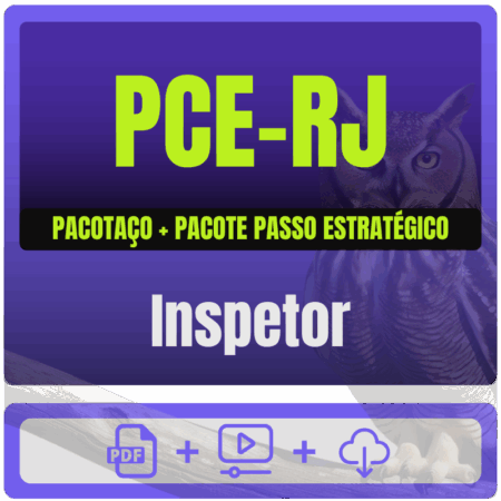PCE-RJ (Inspetor) Pacotaço - Pacote Teórico + Pacote Passo Estratégico