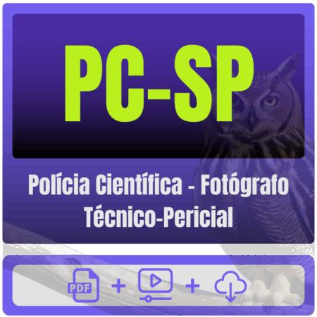 PC-SP (Polícia Científica - Fotógrafo Técnico-Pericial) Pacote Completo