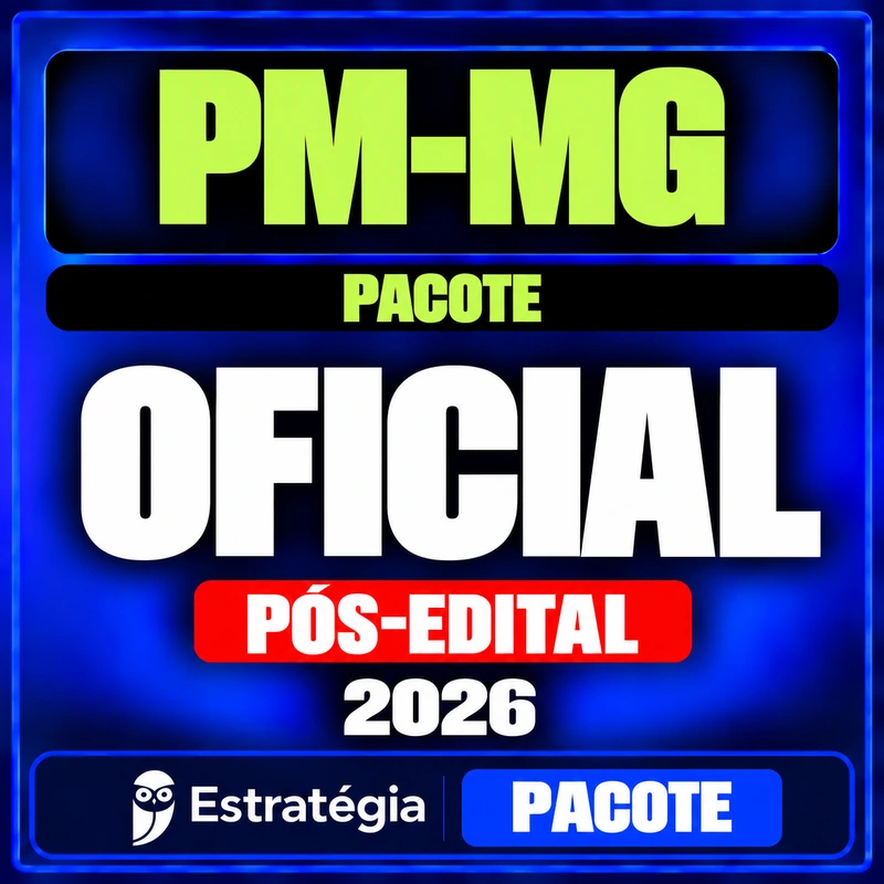 PM-MG Oficial — Pacote 2026 Pós-Edital — RCO Pacote para PM-MG (Oficial) 2026 (Pós-Edital) — Estratégia Concursos — RCO