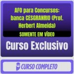 rateio curso AFO para Concursos banca CESGRANRIO Prof. Herbert Almeida