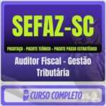SEFAZ-SC (Auditor Fiscal - Gestão Tributária) Pacotaço - Pacote Téorico + Pacote Passo Estratégico
