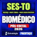 Rateio SES-TO (Biomédico) Pacotaço - Pacote Teórico + Pacote Passo Estratégico - 2026 (Pós-Edital)
