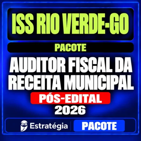 Rateio ISS Rio Verde-GO (Auditor Fiscal da Receita Municipal) Pacote - 2026 (Pós-Edital)