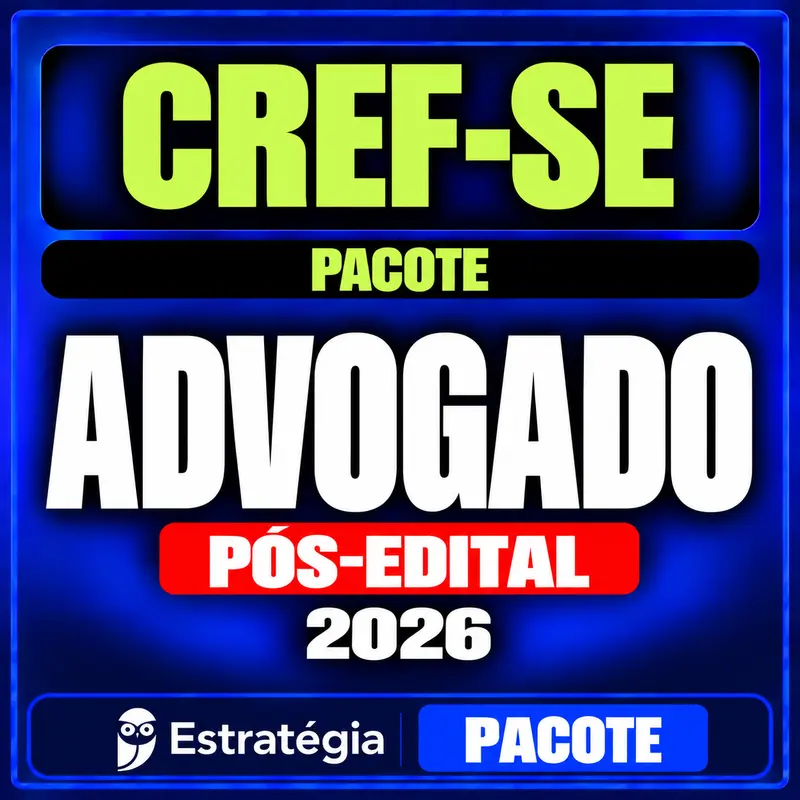 Rateio CREF-SE (Advogado) Pacote - 2026 (Pós-Edital) Rateio CREF-SE (Advogado) Pacote - 2026 (Pós-Edital)