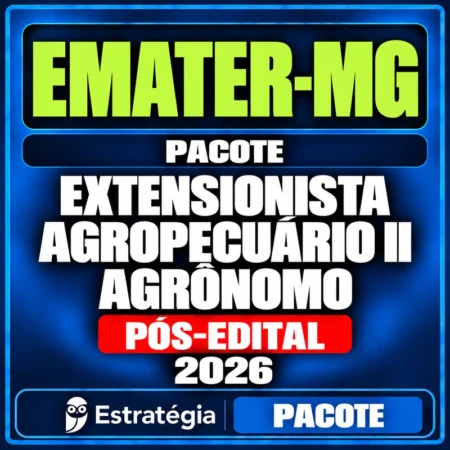 Rateio EMATER-MG (Extensionista Agropecuário II - Agrônomo) Pacote - 2026 (Pós-Edital)
