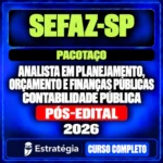 Rateio Pacotaço - Pacote Teórico + Pacote Passo Estratégico para SEFAZ-SP (Analista em Planejamento, Orçamento e Finanças Públicas - Contabilidade Pública) 2026 (Pós-Edital) — Estratégia Concursos — RCO